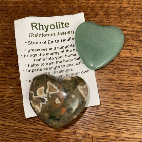 Other - Beautiful JADE & JASPER Rhyolite heart Crystal